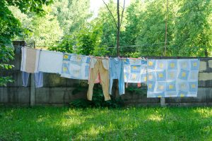 Sun drying clothes