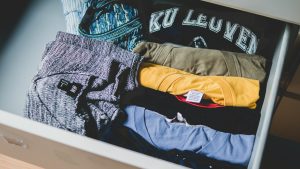 Storing clothes in drawer
