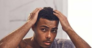 Man caring for his hair