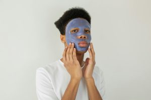 Man doing skincare