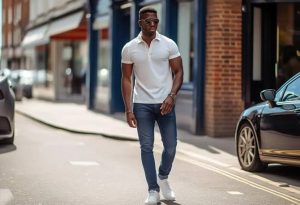 Man dressed casually in tshirt and jeans