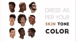 Male skin tone chart