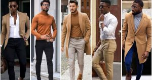 Men dressed in neutral colors 