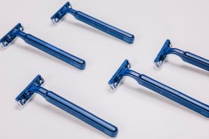 Blue protective razors