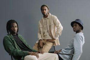 Men dressed in leisure outfits 