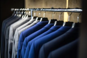 A lineup of work suits