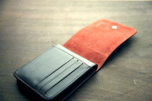 Wallet on a table