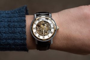 Wristwatch on a man’s wrist 