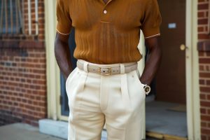 Man wearing a belt