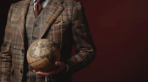 Man dressed in vintage suit