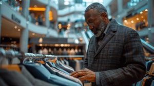 Man shopping for vintage