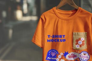 A shirt with many logos