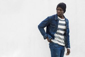Man wearing denim on denim