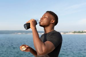 Man drinking water