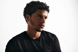 Man with Afro curl hairstyle 