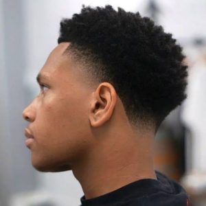Man with tapered afro