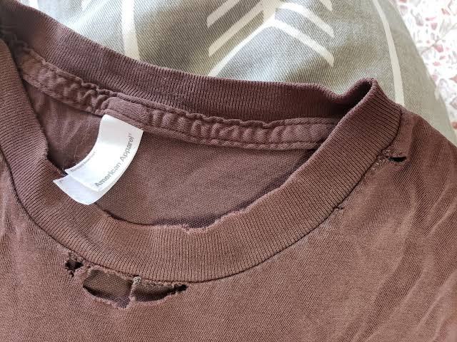 A t-shirt with holes